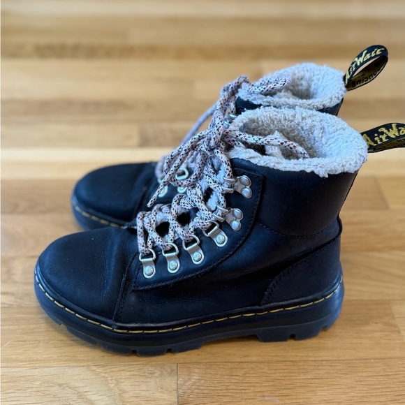 Dr. Martens Combs Wyoming Shearling Lined Lace Up Ankle Boots Docs Combat US 5L - Picture 11 of 13